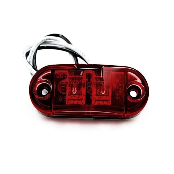 10X 2 LED Sidemarkeringslys 12/24V LED Positionslys Trailer Sidelygte Advarselslys til Lastbil Autocamper Campingvogn red