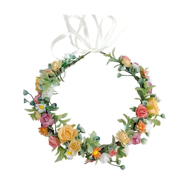 Svensk Midtsommer Blomsterkrans – Boho Blomstergirlander Hodeplagg for Sommerfestligheter