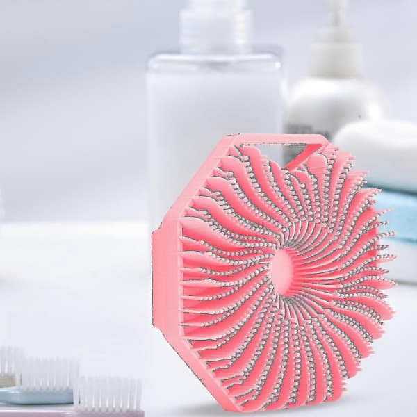 Sud Scrub Antimikrobiell Kroppsskrubb i Silikon, Exfolierande Kroppsskrubb pink