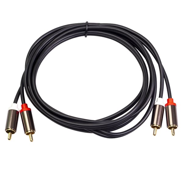 2RCA-2RCA uros kullattu äänikaapeli, 1 metri.