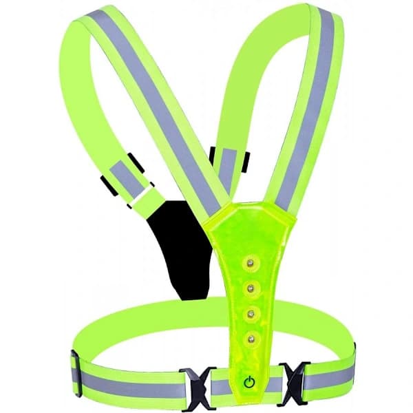 Pro Sport LED refleksvest for løping, sykling og trening