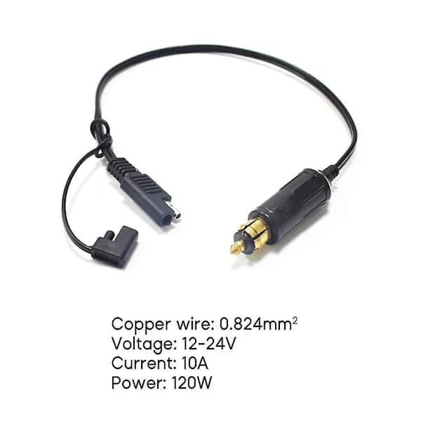 12-24V Motorcykel DIN Hella Powerlet Stik til SAE Adapterkabel