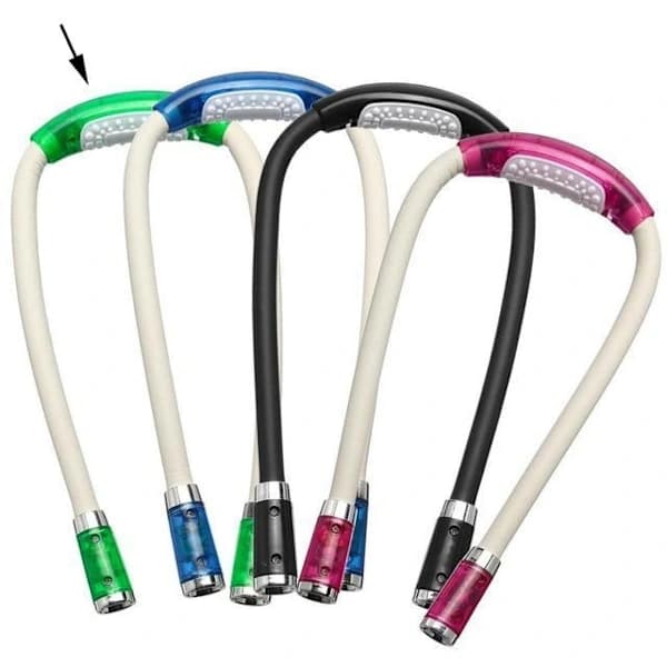 LED nakkebånd leselys, fleksibelt håndfritt boklys (grønt)