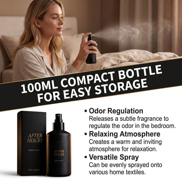 After Hours Rum-spray | 100 ml | Duftspray til hjemmet | Lugtfjerner til soveværelse & tekstiler 1 stk.