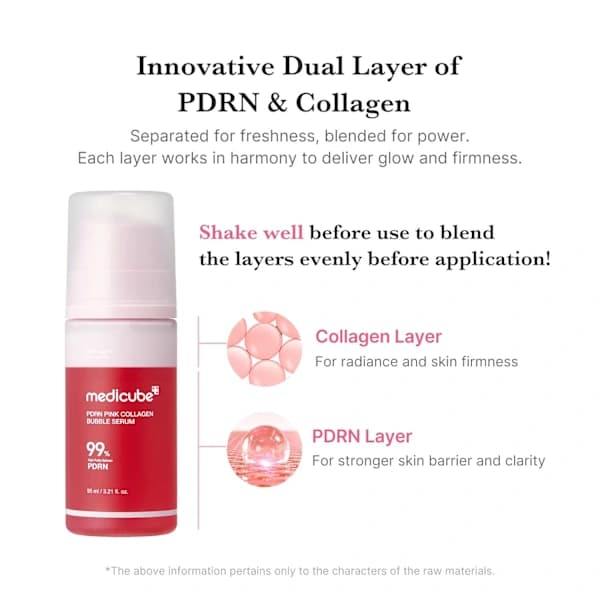 Medicube PDRN Pink Collagen Bubble Serum - Lett Absorbert