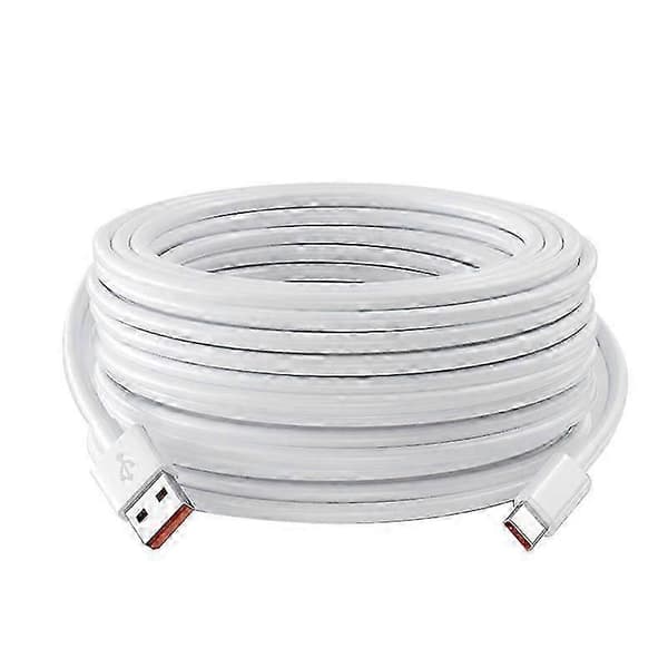 Erittäin pitkä USB-C-datakaapeli Xiaomille, Redmille, Huaweille ja muille matkapuhelimille.