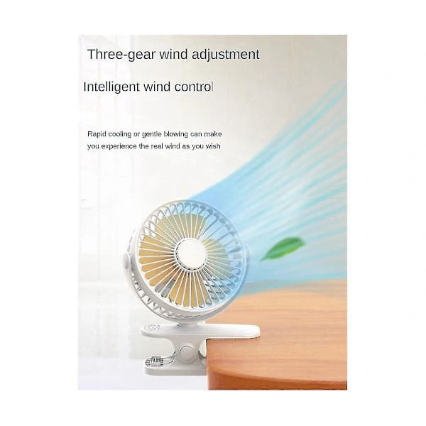 1200mah Sommer Clip-on Ventilator Bærbar Automatisk Oscillerende Hovedventilator Genopladelig Høj Vindkraft Ventilator til Studerende Pink