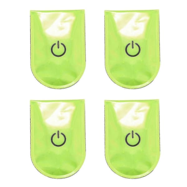 4 utendørs sport LED reflekterende magnetiske strobelys for løping, turgåing, sykling og belysning - DZ