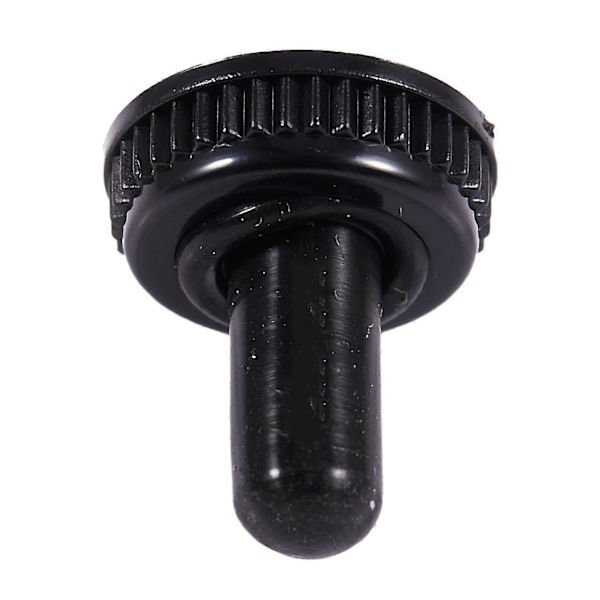 10 x vanntett vippebryterhette, svart gummi, 6 mm diameter