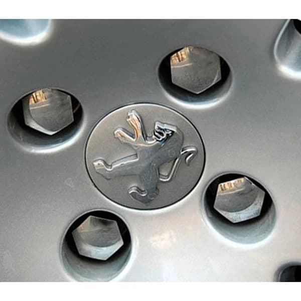 4 kpl - Peugeot-keskikupit / pyörännavan tunnus - B 75 60mm - hopea Silver