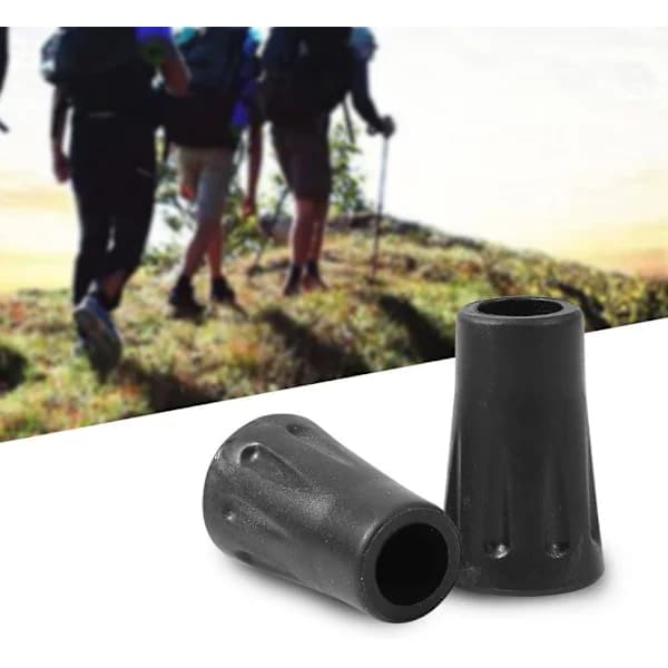 Trekkingstavfodovertræk, 2-pak, sort