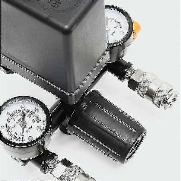 Trykregulator med trykafbryder til kompressor Trykafbryder med 2 displays