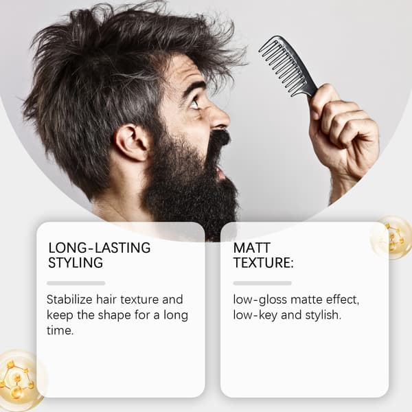 Hoegoa Styling Clay for menn - Naturlig og langvarig hårstyling clay 2 pcs