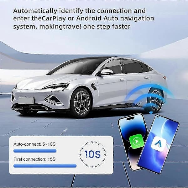 CARLINKIT CPC200-MINI Ultra3 Trådlös Uppgraderingsadapter för CarPlay och Android Auto, USB-adapter för bil