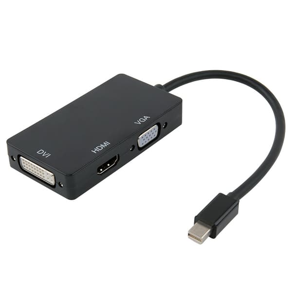3-i-1 DisplayPort til HDMI/VGA/DVI Multifunksjonell Høyoppløselig Adapterkabel