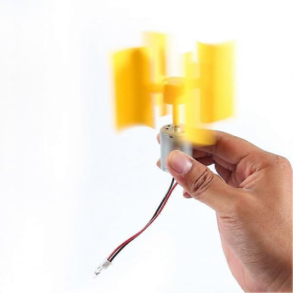 Vindturbingenerator - Mini vindturbingenerator Vertikal vindturbingenerator Kit DIY Undervisning Vitenskap Utdanning Eksperiment Modell DC