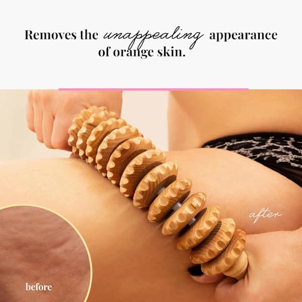 Anti-cellulite tilbehør Massagerulle Træ Lår Massageværktøj