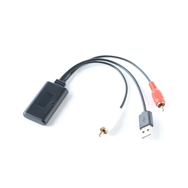 Bil Universal Trådlös Bluetooth-modul Musikadapter RCA Aux Ljudkabel USB-driven