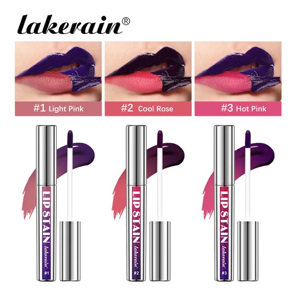 Lakerain Silver Tube Peel-Off Lip Gloss - Enkel å påføre 3#