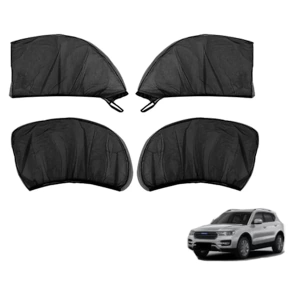Myggnät med solskydd för bilfönster – 4-pack