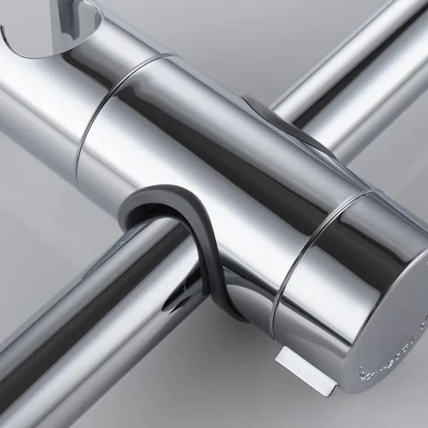Håndholdt brusehovedholder, egnet til justerbare 18-25 mm bruserstænger, lavet af ABS-materiale, sølv.