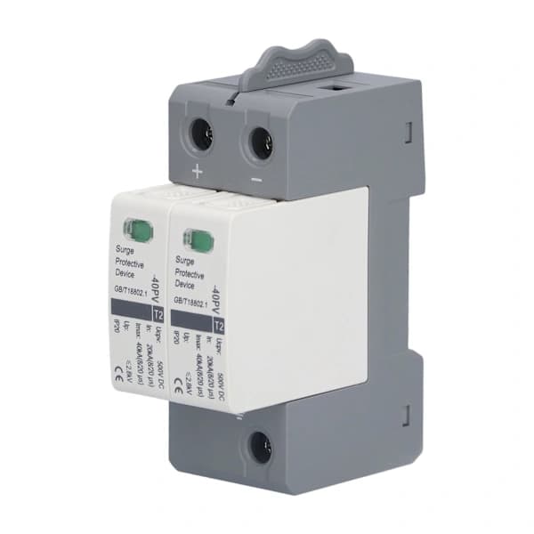 Överspänningsskydd / Spänningsskydd / Åskledare — 2P, 20-40kA, 500VDC (Modell: CHLT-40PV)
