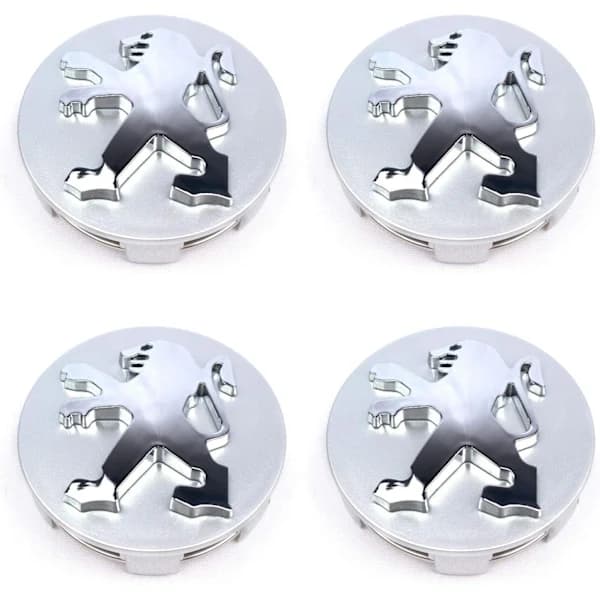 4-pack - Peugeot centrumkåpor / navkapslar - B 75 60mm - Silver Silver