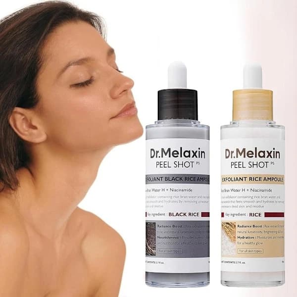 Melexy Hudfornyende og Lysnende Eksfolierende Risampuller (Hvid/Sort) Sort 80ml Sort 80ml