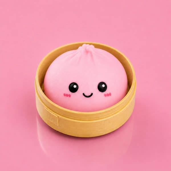 Dumpling Squishy Mystery Box 5,5 cm – Kawaii Fidget Legetøj & Stressbold til Børn +3 år