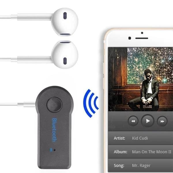 Auton Bluetooth-lähetin/musiikkivastaanotin (AUX-liitännällä) Musta
