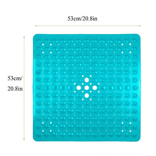 53X53PVC Halkfri Badrumsmatta - Transparent Grön