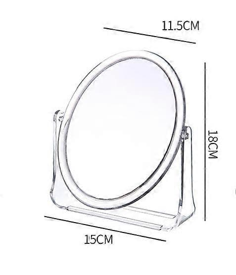 Dobbeltsidet bærbart makeupspejl med 360° justerbar rotationsposition, perfekt til makeup og rejser (oval)