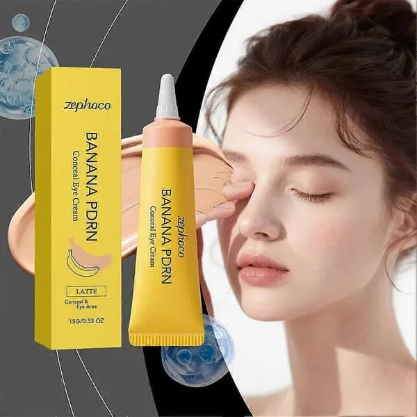 Banan PDRN Øjencreme Concealer - Farvekorrigerende Under-Øjen Concealer, 15g, Karamel