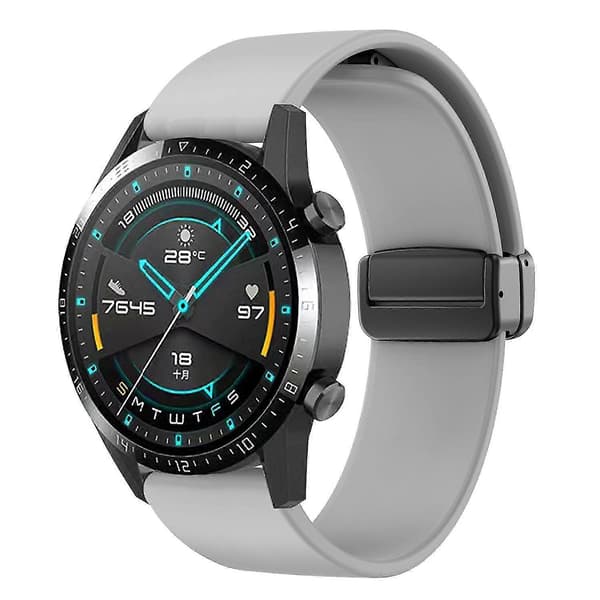 20 mm armbånd til Garmin Venu/Venu Sq/Venu Sq 2/Venu 2 Plus, med magnetisk foldefunksjon.