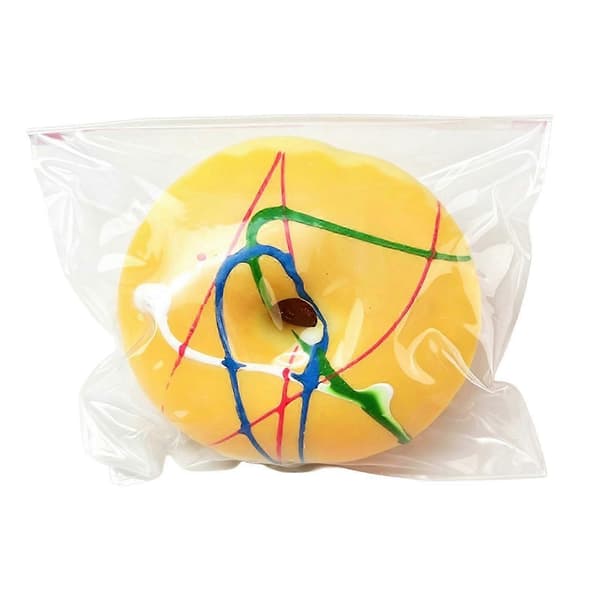Simuleret Donut Klemmelegetøj - Blødt Strækbart & Langsom Rebound - til Stresslindring Ny Ankomst Yellow