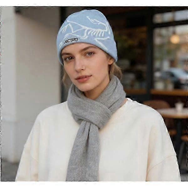 Arc'teryx Bird Head stickad mössa, ljusblå, merinoull, vintermössa, unisex, ljusblå.