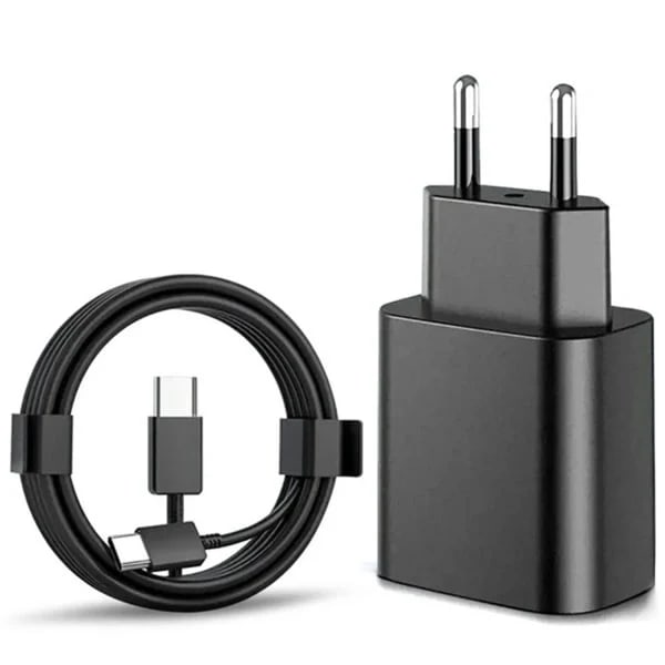 Samsung USB-C 45W hurtigoplader + 2-meter USB-C datakabel (sort)