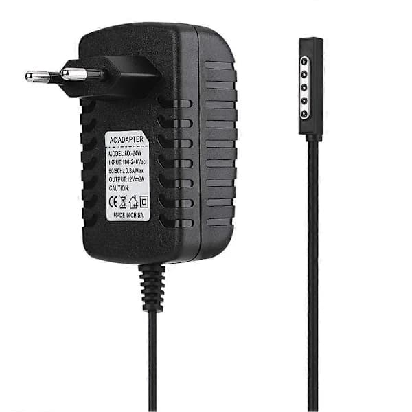 12V 2A Tablet Oplader til Microsoft Surface RT/RT2, med europæisk standardstik, 100-240V