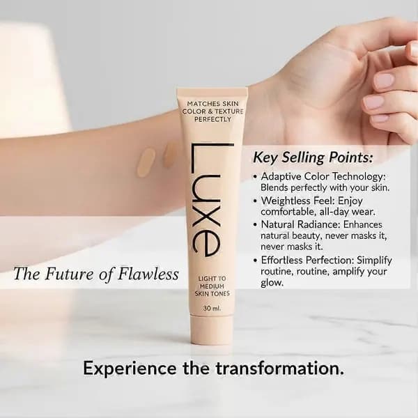 Luxe Perfekt Matcher Hudtone og Tekstur 30ml Fargeendrende Foundation Medium