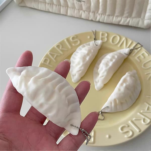 Bærbar Dumpling Fidget - Blød og holdbar til nøglering - mod angst og rejser 3 pcs