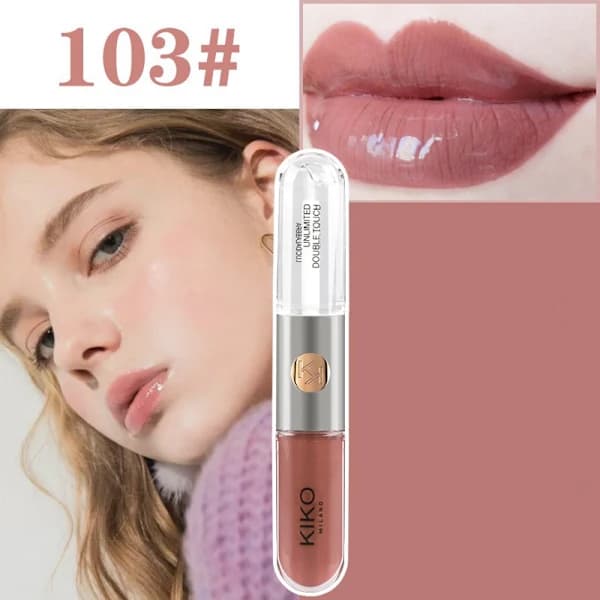 Kiko Milano Infinity Dual Effect læbestift, flydende tekstur, mat/gloss, 6 ml Naturfarve