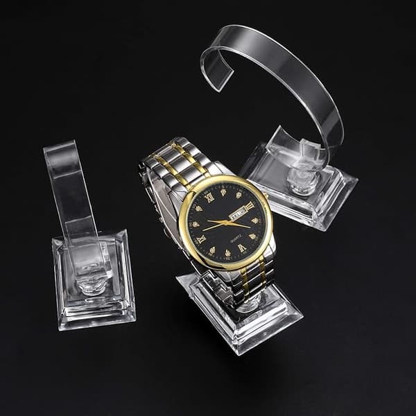 10-delat klockställ, transparent armbandställ