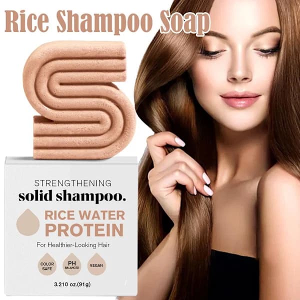 Stärkande schampo- och balsamtvål med risvattenproteinUU vit 91g white 91g