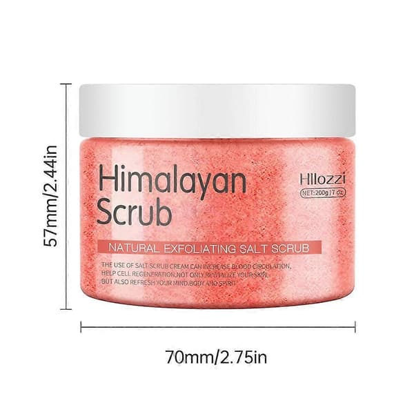 Kroppsskrubb 200g - Exfolierande saltskrubb för slät hud, kokosnöt kaffe gurkmeja Himalayan Salt