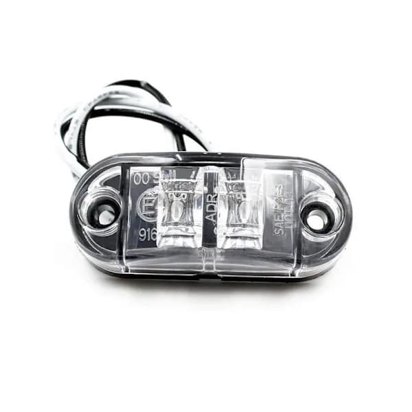 10X 2 LED Sidemarkeringslys 12/24V LED Positionslys Trailer Sidelygte Advarselslys til Lastbil Autocamper Campingvogn white