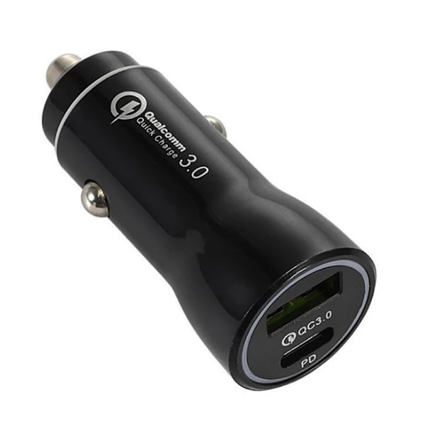 Hurtig biloplader til iPhone 17 / iPhone 17 Air / iPhone 17 Pro / iPhone 17 Pro Max - Cigartænderstik USB USBC