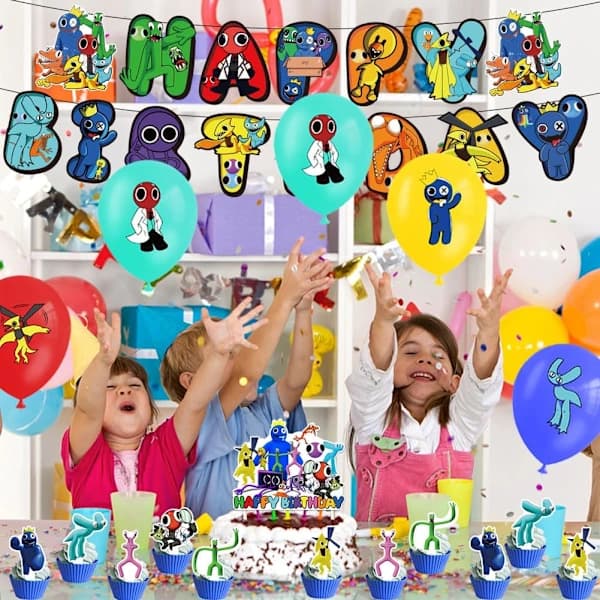 Roblox Rainbow Friends 2 -teemajuhlatarvikesarja ilmapallosetti