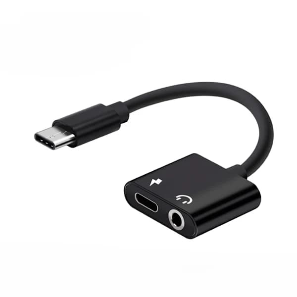 Type-C-adapter, Aux hodetelefonadapter, USB-C til 3,5 mm hodetelefonkontaktadapter.