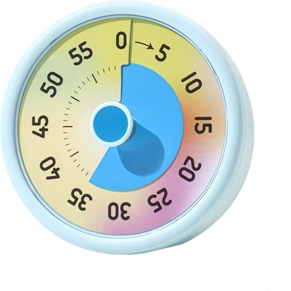 Visuel timer til børn, 60-minutters nedtællingstimer til klasseværelse, kontor, køkken, Pomodoro-timer, køkkentimere til madlavning, tidsstyring
