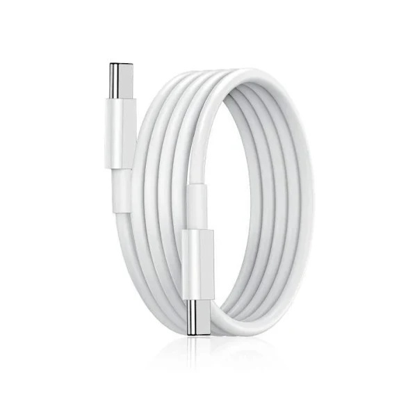 Samsung-specifik 2-meter oplader – Hurtigoplader – USB-C oplader – Hvid datakabel